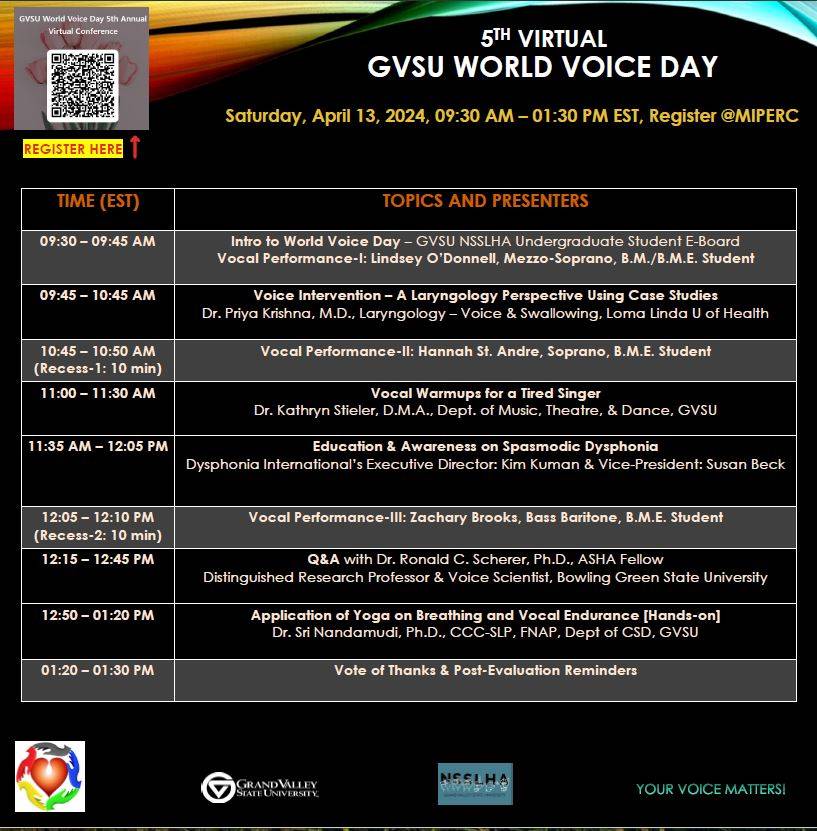 World Voice Day Agenda